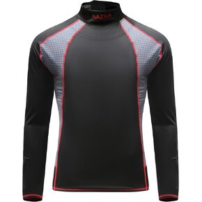 Hockey Shirt with Neck Guard,Long Sleeves Compression Shirt with Integrated Neck Guard