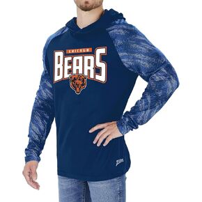 Zubaz Men's Team Color Hoodie with Tonal Viper Sleeves