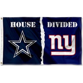 WinCraft Dallas and New York Giants House Divided Flag Rivalry Banner