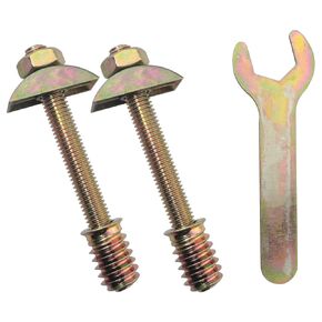 MEETOOT 2 Sets M8x80mm Long Bed Connector Half Moon 4 in 1 Connector Table Bed Assembly Fastener Bolt Table Top Fastener Threaded Rod Connector Kit Half Moon Spacer for Stair Assembly and Headboard