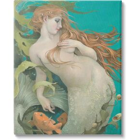 Stupell Industries Mermaid & Fish Underwater Canvas Wall Art by Christina P. Wyatt