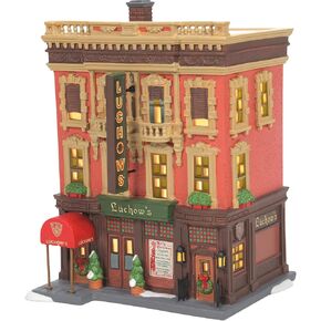 Department 56 Christmas in The City Village Luchow's German Restaurant Lit Building, 8.39 Inch, Multicolor