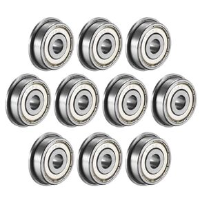 uxcell F636ZZ Flanged Ball Bearing 6x22x7mm Double Metal Shielded (GCr15) Chrome Steel Flange Rip Bearings 10pcs