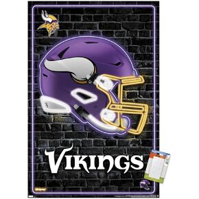 Trends International NFL Minnesota Vikings - Neon Helmet 23 Wall Poster