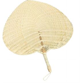 Natural Palm Leaf Handmade Fan Summer Cooling Supplies &Creative Gifts for Friends in the Summer&Home Wall Decor &Boho Wall Decor &Fan for Summer Beach (slightly yellow)