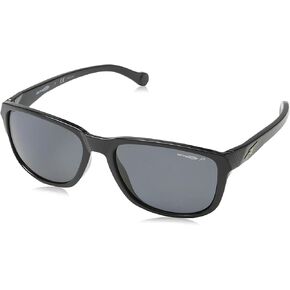 Arnette Straight Cut 4214-41/81 Sunglasses, Black/Grey Frame 58mm w/Polarized Grey Lens