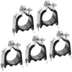 uxcell Rubber Cushion Strut Clamp 5Pcs 2" Cushioned Clamp Strut Rigid Steel Pipe Clamp for Mounting PEX Pipe Tubing to Strut Channels