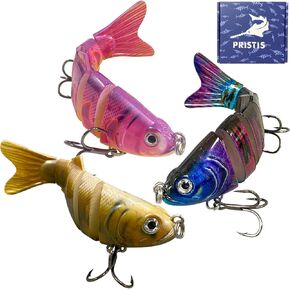 StickFarm 3pcs Float Stick Ploppers, Topwater Bass Fishing Lures Saltwater & Freshwater, Pencil Poppers with Delicate Coating & Quality Hooks, Creative Angler Gifts, Long Cast Walkers