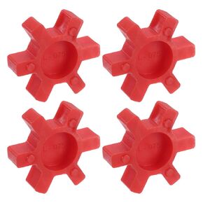 uxcell 4pcs L075 Jaw Coupling Insert, Urethane Flexible Solid Type Jaw Coupling Center Insert for L Jaw Coupling L-Jaw Coupler Set, Red