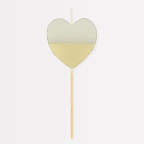 Meri Meri Gold Dipped Star Birthday Candles for Cake (Pack of 16), 5.2" Tall, Unscented Meri Meri Candles, Gold Birthday Candles