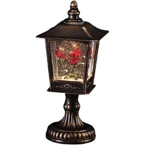 Roman 133518 Led Swirl Acrylic, Black Lantern, 12 inch Height
