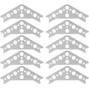 10 Pcs Gusset, 120 Degrees 7005 Aluminum Robotic Connection Gusset Bracket Corner Brace Board Join Structural Components Robotics Connector Bracing Boards aluminum bracket for TETRIX PRIME