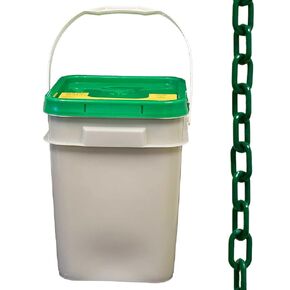 Mr. Chain Plastic Barrier Chain Pail, Brown, 1.5-Inch Link Diameter, 300-Foot Length (30010-P)