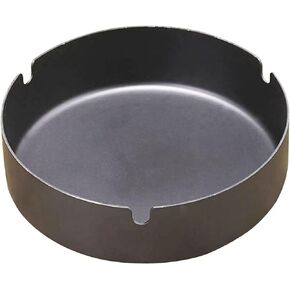 Round Stainless Steel Ash Tray,Outdoors Indoors Ash Tray,Desktop Smoking Ash Tray for Home Office Decoration (Red)
