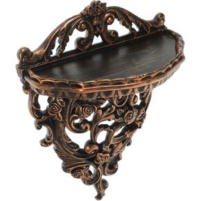 Ciieeo Wall Hanging Living Room Decorations Pot Stand Shelves Gold Wall Shelves Mount Sundries Holder Style Wall Holder Shelf Retro Storage Holder Antique Resin Household Hanging Board