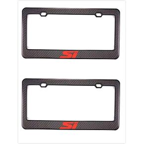 Si Civic Racing Stainless-Steel License Plate Frame Cover for Honda Civic Carbon Fiber (1)