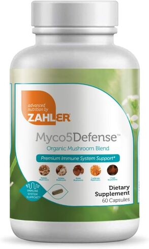 Zahler Mcyo5Defense، مكمل الفطر المتقدم، دعم ممتاز لجهاز المناعة، كوشير معتمد، 60 كبسولة in Kuwait