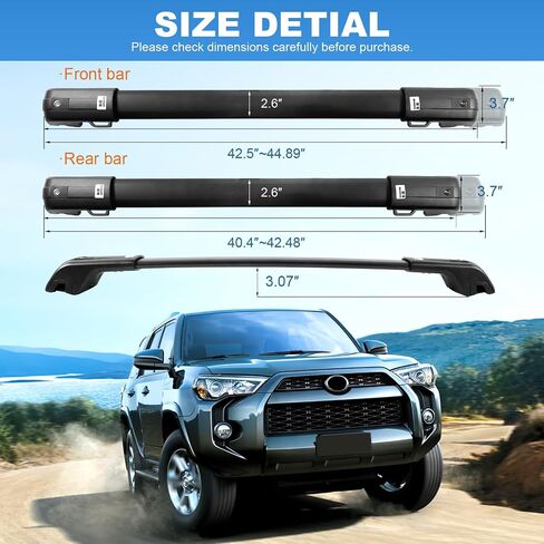 FengYu Roof Rack Cross Bars 260lbs Compatible with Subaru Outback Wilderness 2022 2023 2024 (with Raised Rails), Aluminum Lockable Roof Rails Crossbars Rooftop Cargo Bars Black Luggage Racks Carrier in Saudi Arabia
