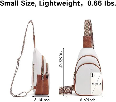 Small Sling Bag for Women Leather Crossbody Bags Fanny Pack Womens Gifts Chest Bag for Travel in Saudi Arabia
