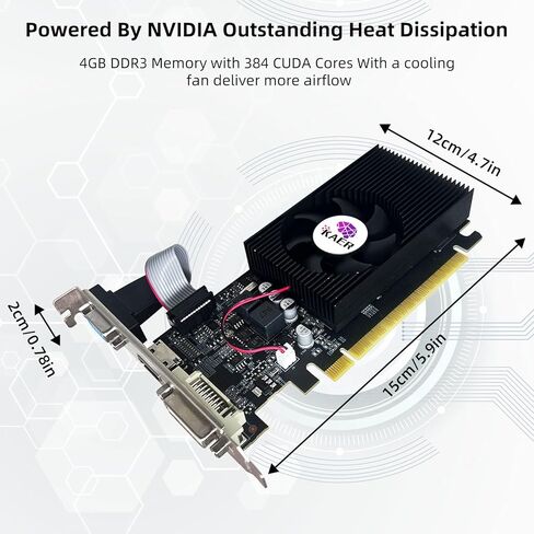 KAER NVIDIA Geforce GTX1060 Gaming Graphics Card（PCIe×16 2.0 ，3G GDDR5 Memory） 192 Bit or PC Video Card with Dual Fans Computer Gpu with DVI HDMI DP Output in Saudi Arabia