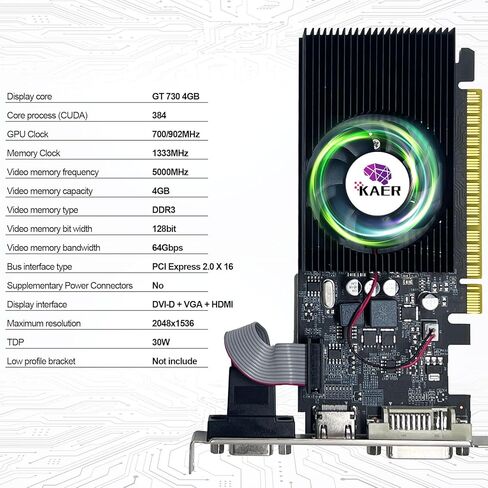 KAER NVIDIA Geforce GTX1060 Gaming Graphics Card（PCIe×16 2.0 ，3G GDDR5 Memory） 192 Bit or PC Video Card with Dual Fans Computer Gpu with DVI HDMI DP Output in Saudi Arabia