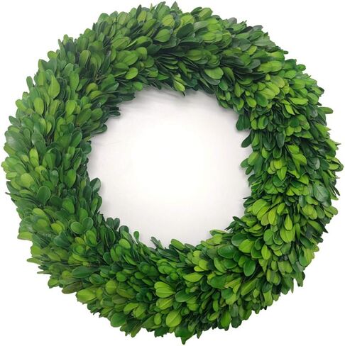 Preserved Boxwood Wreath 12 Inch Wreath for Front Door Farmhouse Wedding Party Greenery Wreath for All Seasons Decoration in Saudi Arabia