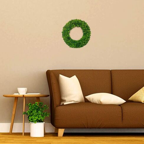 Preserved Boxwood Wreath 12 Inch Wreath for Front Door Farmhouse Wedding Party Greenery Wreath for All Seasons Decoration in Saudi Arabia