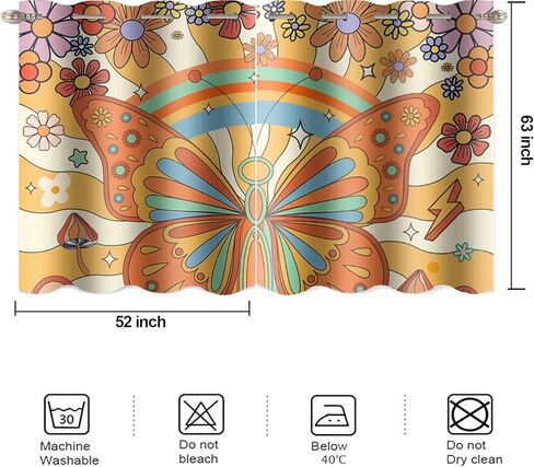 Boho Floral Vintage Patchwork Curtains Rustic Farmhouse Paisley Flower Bohemian Flower Plaid Print Blackout Window Drapes for Bedroom Living Room 42 x 84 Inch Length 2 Panels CLOKTY0031 in Saudi Arabia