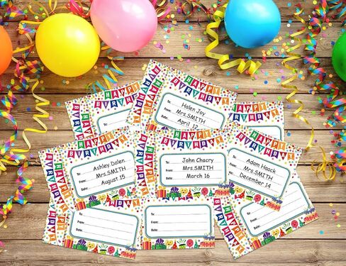 FaCraft 36PCS Happy Birthday Cupcakes Bookmark Awards,Birthday Bookmark Certificates for Students from Teacher,Birthday Awards Gifts for Kids Classroom Kindergarten Back to School Teacher Supplies in Saudi Arabia