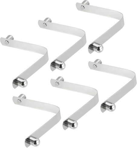 PATIKIL 8.5x6mm Kayak Paddle Snaps, 6 Pack Tent Pole Clips Steel V Shaped Double Pins Push Button Spring Clips Lock Tube Pole Clips for Camping Awning in Saudi Arabia