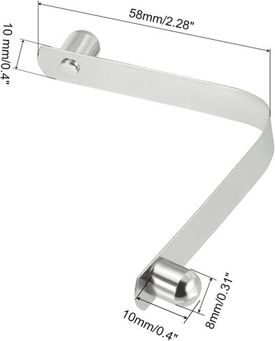 PATIKIL 8.5x6mm Kayak Paddle Snaps, 6 Pack Tent Pole Clips Steel V Shaped Double Pins Push Button Spring Clips Lock Tube Pole Clips for Camping Awning in Saudi Arabia