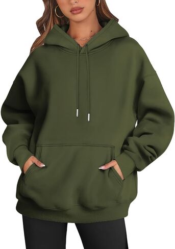 ATHMILE Womens Oversized Hoodies Fleece Sweatshirts Y2K Casual Long Sleeve Pullover Fall Clothes with Pocket and Drawstring in Saudi Arabia