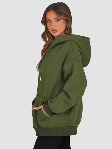 ATHMILE Womens Oversized Hoodies Fleece Sweatshirts Y2K Casual Long Sleeve Pullover Fall Clothes with Pocket and Drawstring in Saudi Arabia