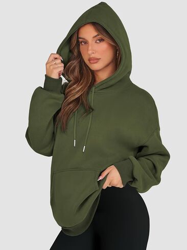 ATHMILE Womens Oversized Hoodies Fleece Sweatshirts Y2K Casual Long Sleeve Pullover Fall Clothes with Pocket and Drawstring in Saudi Arabia