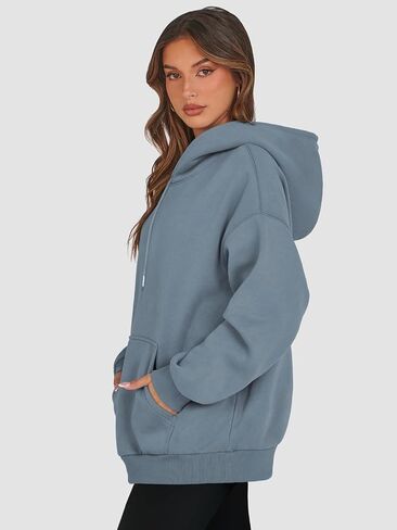 ATHMILE Womens Oversized Hoodies Fleece Sweatshirts Y2K Casual Long Sleeve Pullover Fall Clothes with Pocket and Drawstring in Saudi Arabia