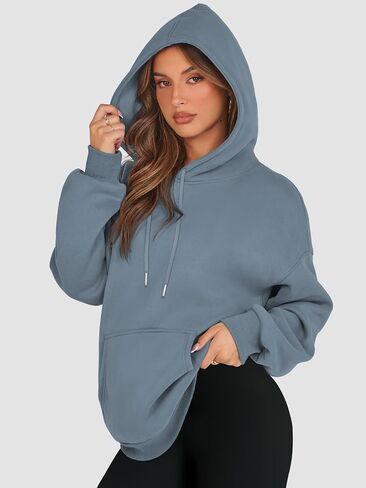 ATHMILE Womens Oversized Hoodies Fleece Sweatshirts Y2K Casual Long Sleeve Pullover Fall Clothes with Pocket and Drawstring in Saudi Arabia