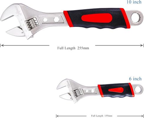 Navegando Adjustable Wrench Set,3-Piece Adjustable Wrenches with Wide Opening Jaws,Soft Grip Handles,(6-inch 8-inch 10-inch) in Saudi Arabia