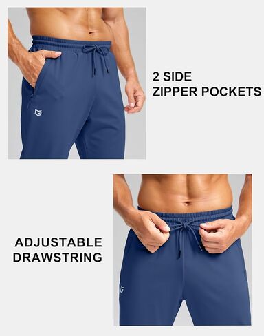 G Gradual Men's Fleece Joggers with Zipper Pockets Winter Warm Pants Water Resistant Athletic Workout Gym Sweatpants for Men in Saudi Arabia