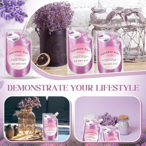 4 Pcs Blueberry 8 oz Squeezable Wax Melt Candle Scented Squeeze Wax Melts Highly Fragrant Handmade Wax Melt Pouch Candles for Office Wax Warmers DIY Home Uses in Kuwait