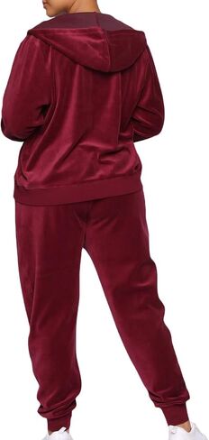 sexyshine المرأة عارضة 2 قطعة الزي زيبر هوديي و Sweatpants مجموعات رياضية رياضية رياضية ملابس النوم مجموعة in Kuwait