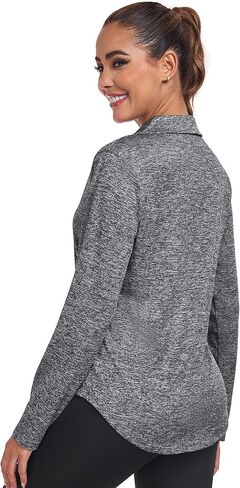 قميص بولو نسائي بأكمام طويلة ورقبة على شكل حرف V وياقة على شكل V وياقة على شكل حرف V لممارسة رياضة التنس in Kuwait