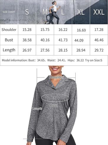 قميص بولو نسائي بأكمام طويلة ورقبة على شكل حرف V وياقة على شكل V وياقة على شكل حرف V لممارسة رياضة التنس in Kuwait