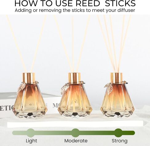 40PCS Black Reed Diffuser Sticks, Fiber Reed Stick Set with 8PCS Gold Leaf Decorations for Essential Oil Aroma Refill, Spa, Fragrance, Aromatherapy(7.87'' x 3 mm) in Saudi Arabia