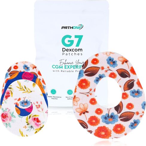 Dexcom G7 Over Patches Waterproof 30 Pack - Skin-Friendly Overpatch for Sensor Protection, No-Lift - Autumn Pattern in Saudi Arabia