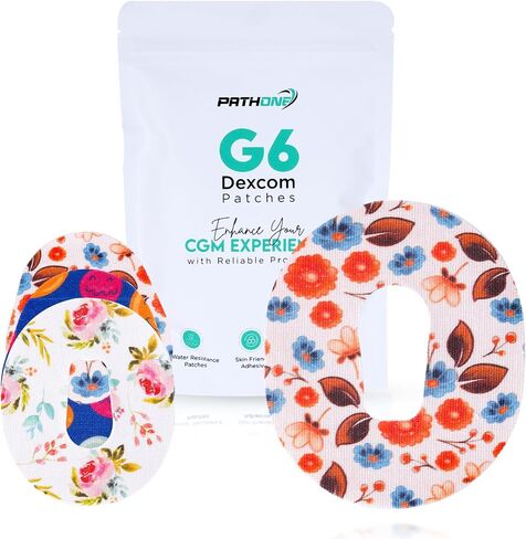 Dexcom G7 Over Patches Waterproof 30 Pack - Skin-Friendly Overpatch for Sensor Protection, No-Lift - Autumn Pattern in Saudi Arabia