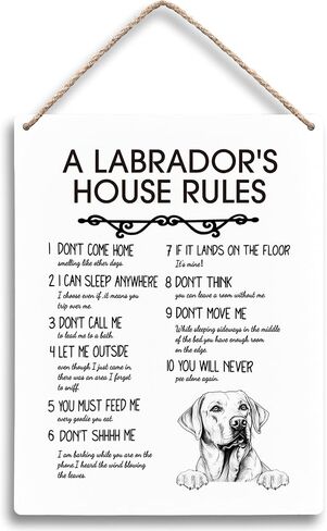 A English Bulldog’s House Rules Dog Wooden Signs 8x10, English Bulldog Gifts for Dog Lovers Owners Women Men, English Bulldog Dog Wall Decor, Dog Signs for Home Decor, Dog House Rules Sign in Kuwait