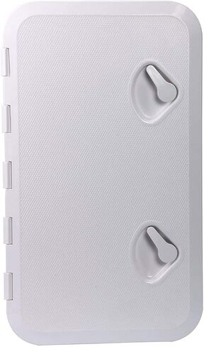 YaeMarine فتحة وصول إلى سطح القارب البحري مقاس 24 بوصة × 14 بوصة وغطاء للقافلة البحرية RV (353 مم × 606 مم) أبيض in Kuwait