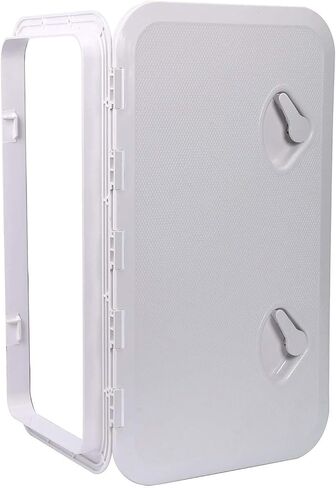 YaeMarine فتحة وصول إلى سطح القارب البحري مقاس 24 بوصة × 14 بوصة وغطاء للقافلة البحرية RV (353 مم × 606 مم) أبيض in Kuwait