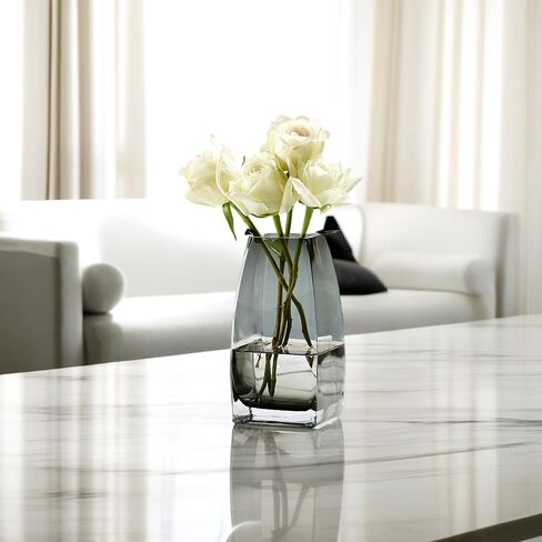 Modern Tall Clear Glass Flower Vase,Large Unique Vases Home Decor, Big Bud Vase for Centerpieces Table top,Room Decor,Crystal Decorative Flower Vases for Bouquet,Boho Vases for Flowers,Gift in Saudi Arabia