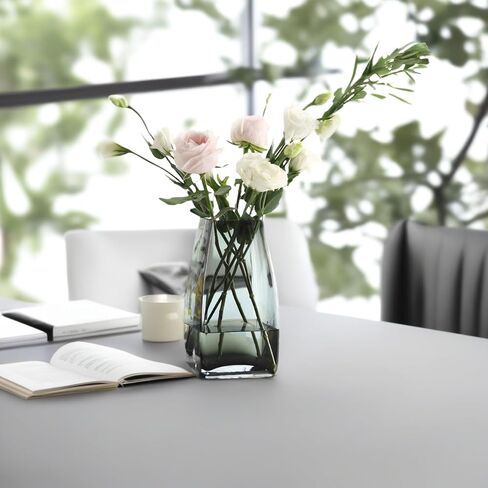 Modern Tall Clear Glass Flower Vase,Large Unique Vases Home Decor, Big Bud Vase for Centerpieces Table top,Room Decor,Crystal Decorative Flower Vases for Bouquet,Boho Vases for Flowers,Gift in Saudi Arabia